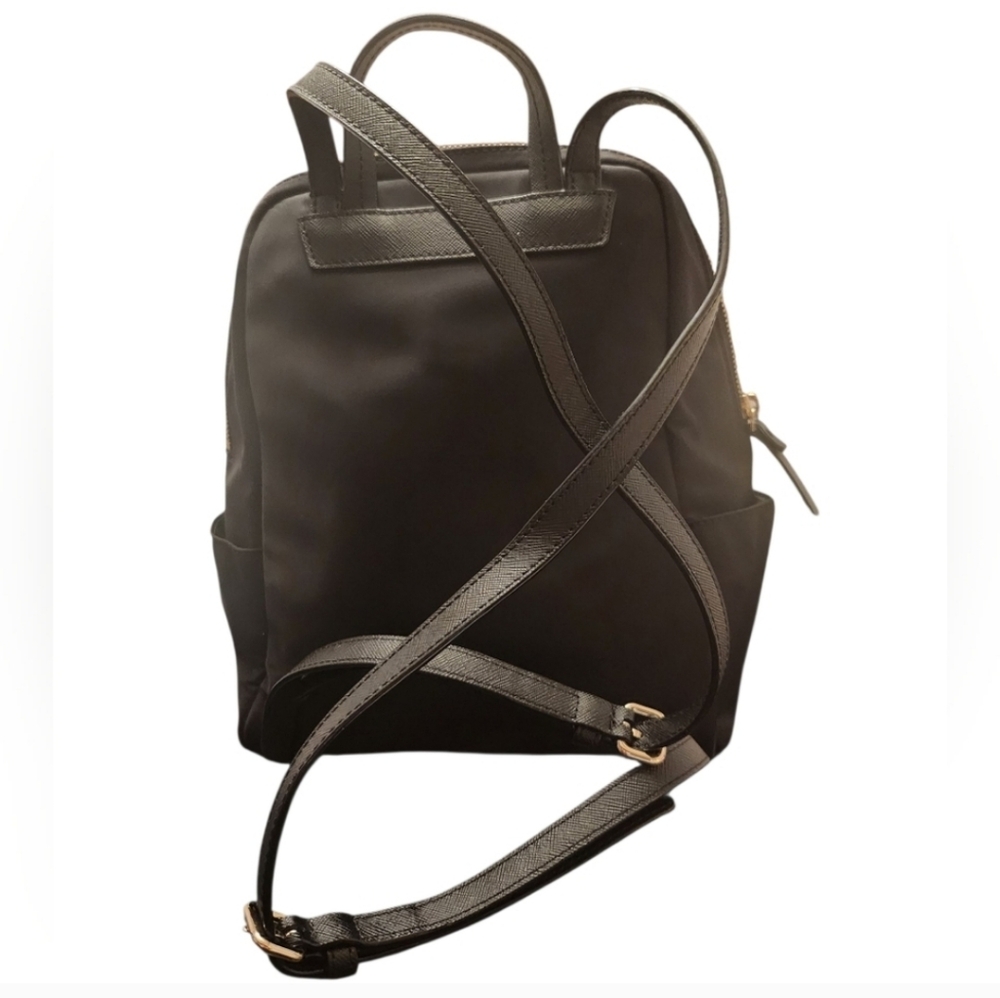 KATE SPADE Blake Avenue Hilo Nylon Black Backpack Gold-tone Name Plate -NWOT - Picture 4 of 12